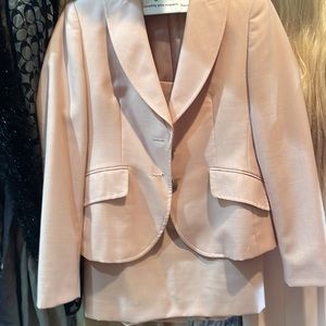 Baby pink skirt suit